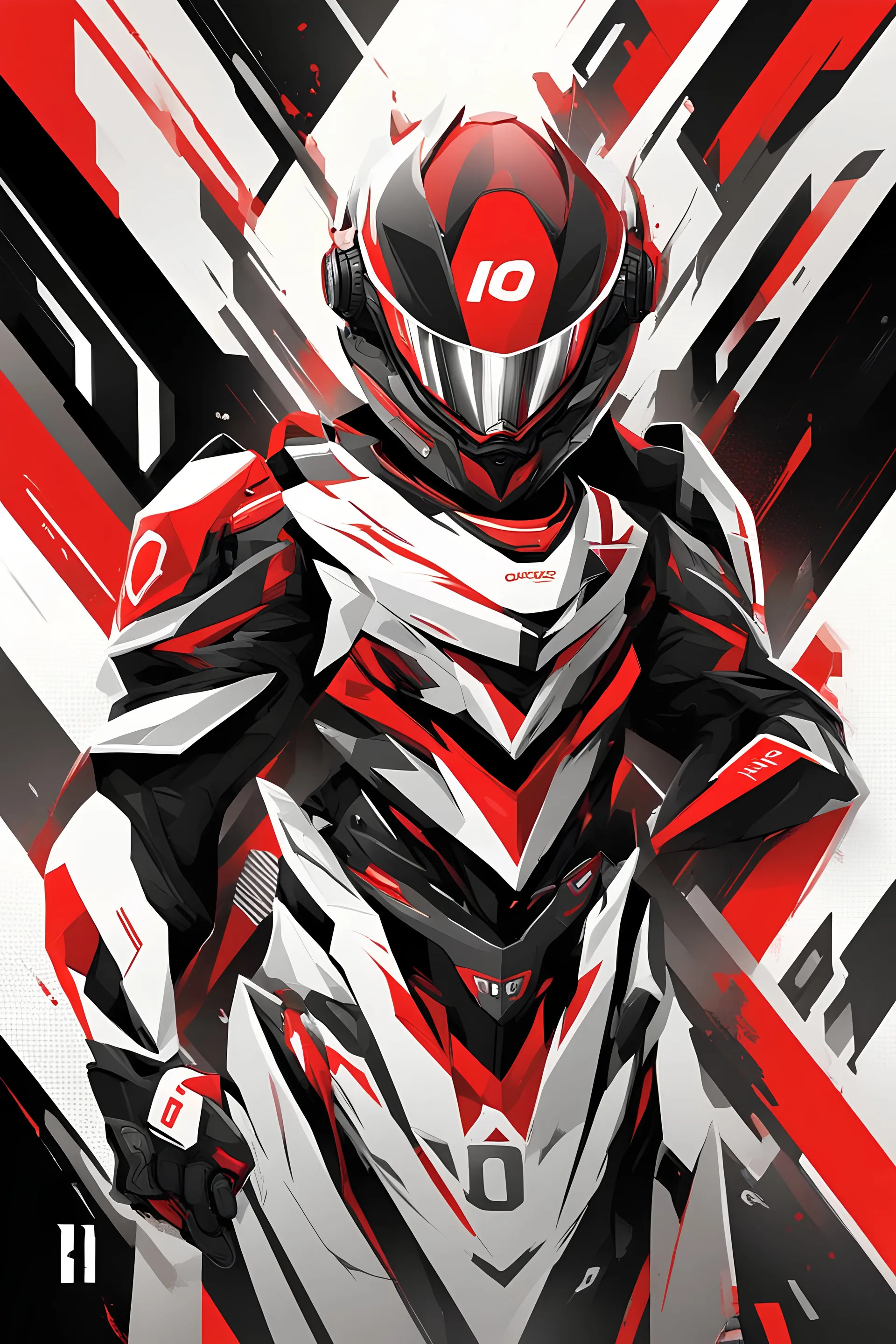 I want a t-shirt super edgy supper fashionable for a tech start up and have the logo of io.net and to be inspired by f1 the color palate white black red