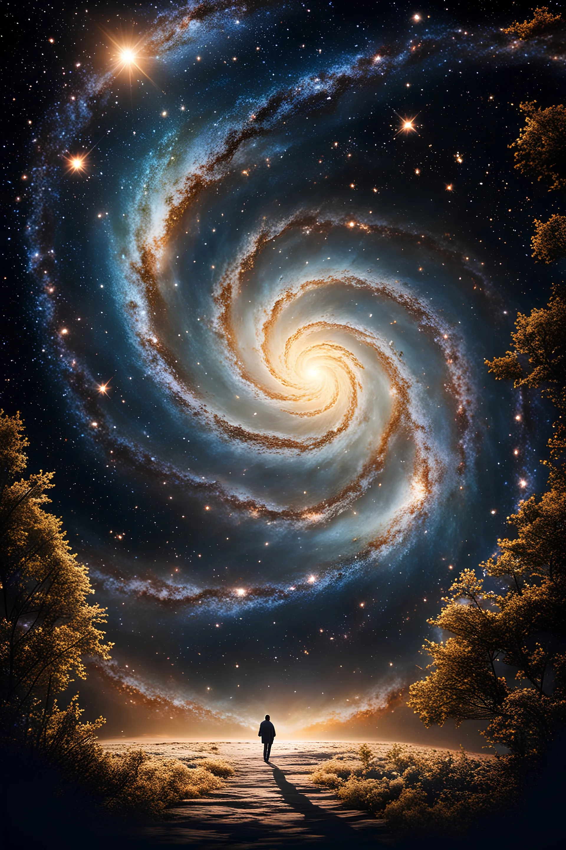 Explore the wonders of the universe with a mesmerizing image of a spiral galaxy, its countless stars twinkling against the backdrop of the cosmos