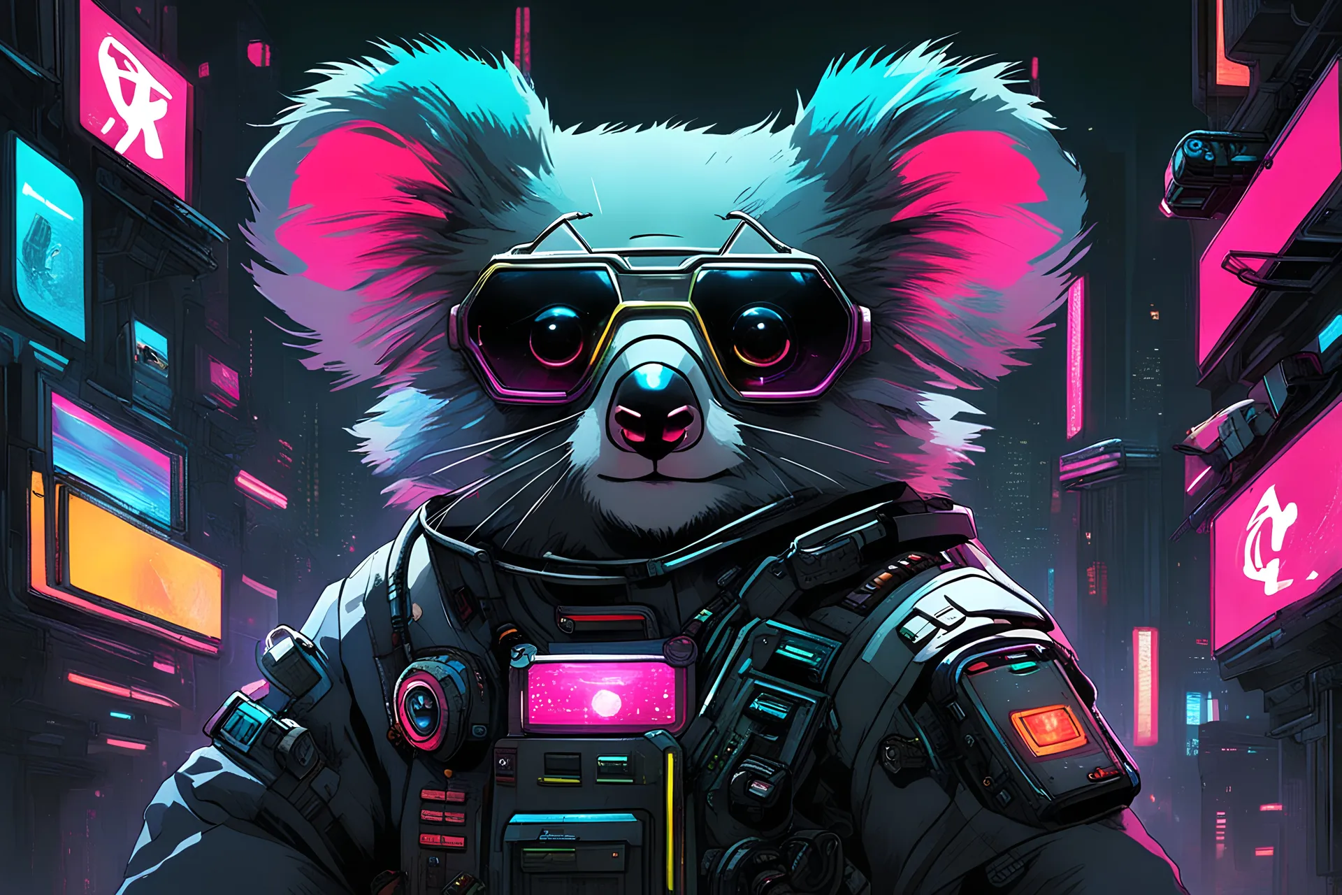 cyberpunk koala