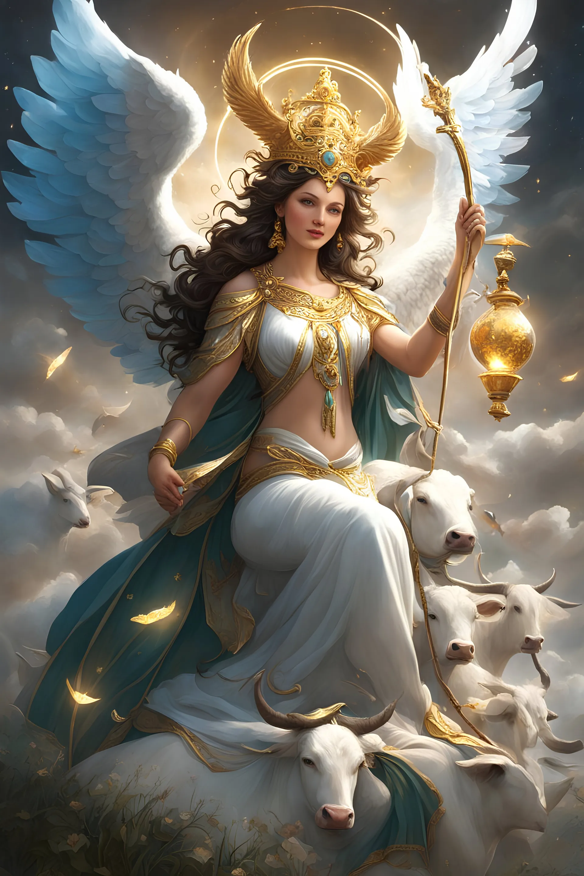 The goddess of magic, fertility, and motherhood She was often depicted as a woman with wings or as a woman with the head of a cow. She was associated with love, protection, and healing.