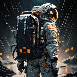 uprock astronaut 8k raincoat man BACKPACK