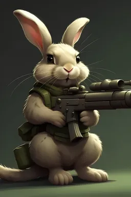 bunny holding sniper rifle