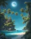 Placeholder: indonesian islands, animated, moon beam