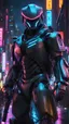 Placeholder: neon robot cop, masterpiece, best quality, half body, portrait, night city, anime, 3D, Korea, pixar, realistic, robo cop, harajuku fashion style, rain coat, beautiful, colourful, neon lights, cyberpunk, illustration, by stanley artgerm lau, sideways glance, foreshortening, extremely detailed 8K, smooth, high resolution, ultra quality, highly details, glare, side view,