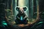 Placeholder: cyberpunk koala in forest