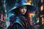 Placeholder: A wizard , masterpiece, best quality, half body, portrait, night city, realistic, harajuku fashion style, beautiful, colourful, illustration, by stanley artgerm lau, sideways glance, foreshortening, extremely detailed 8K, smooth, high resolution, ultra quality, highly details, glare, side view.