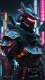 Placeholder: neon robot samurai, masterpiece, best quality, half body, portrait, night city, anime, 3D, Korea, pixar, realistic, robo cop, harajuku fashion style, rain coat, beautiful, colourful, neon lights, cyberpunk, illustration, by stanley artgerm lau, sideways glance, foreshortening, extremely detailed 8K, smooth, high resolution, ultra quality, highly details, glare, side view,blue