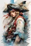 Placeholder: sticker lufi pirate, one piece, art by Carne Griffiths and Wadim Kashin,