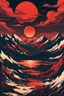 Placeholder: Through the crystal ball, I saw towering mountains, the red sunset was about to fall, and the clouds in the sky were dyed red, giving me a sense of vastness.