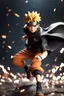 Placeholder: "Generate a cinematic UHQ image featuring Naruto, the iconic anime character. Envision a dynamic and visually striking composition, capturing Naruto in a powerful and heroic pose. Enhance the atmosphere with cinematic lighting and depth, conveying a sense of epic adventure. Incorporate intricate details in Naruto's appearance, ensuring the image reflects the essence of his character. Consider adding elements like dramatic shadows, vibrant colors, and a dynamic background to evoke a cinematic fee