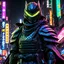 Placeholder: black duck ninja, masterpiece, best quality, half body, portrait, night city, anime, 3D, Korea, pixar, black duck samurai, harajuku fashion style, beautiful, colorful, neon lights, cyberpunk, illustration, by NaokiSaito, side look, foreshortening, 8K extremely detailed, smooth, high resolution, ultra quality, lots of details, brightness, side view,