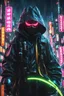 Placeholder: robo ninja, glowing eyes, masterpiece, best quality, half body, portrait, night city, anime, 3D, Korea, pixar, realistic, harajuku fashion style, mask with neon lights, rain coat, beautiful, colorful, neon lights, cyberpunk, illustration, sideways glance, foreshortening, extremely detailed 8K, smooth, high resolution, ultra quality, highly details, glare