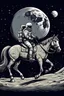 Placeholder: Astronaut riding a horse on the moon